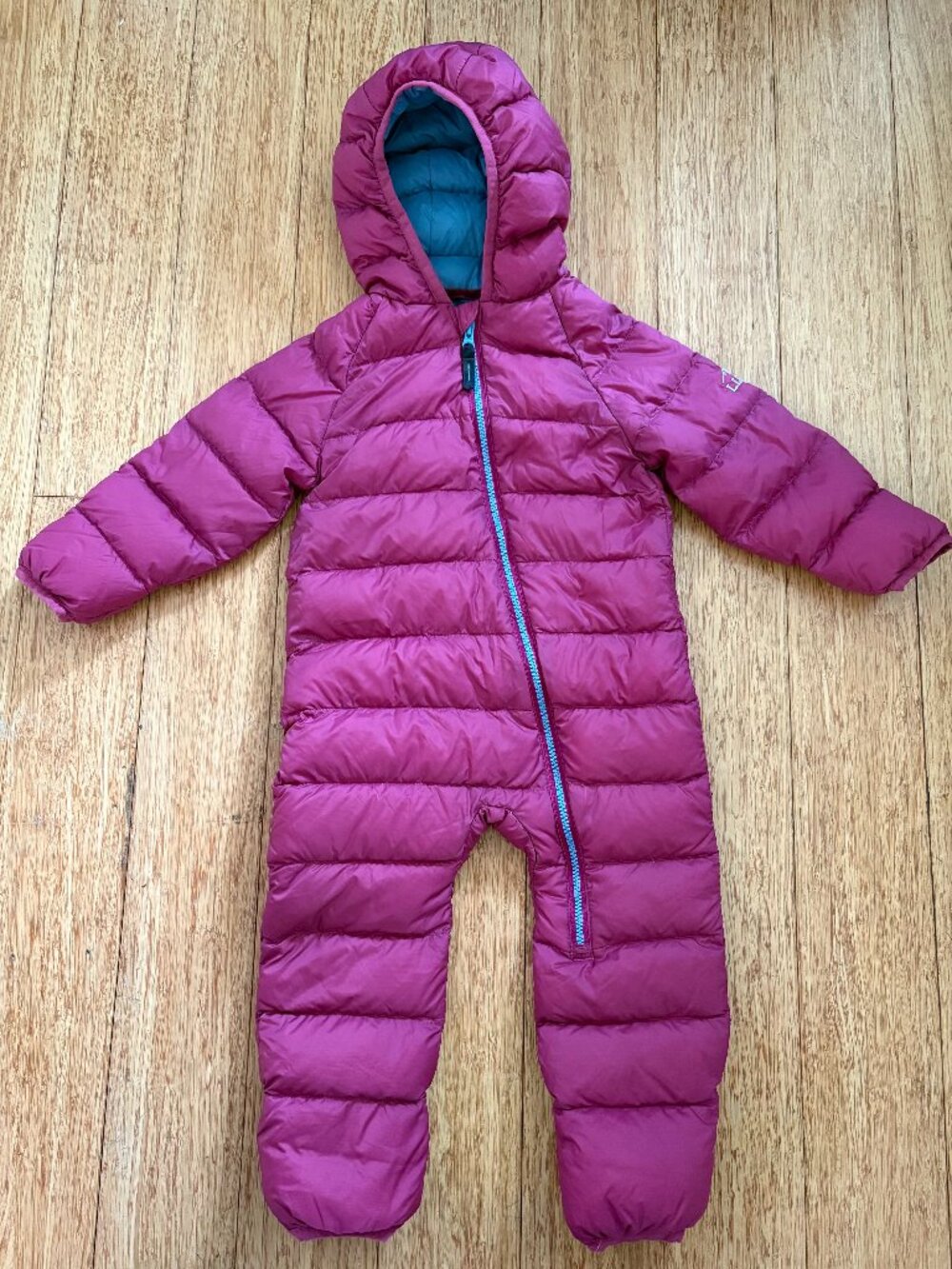 L.L. Bean Ultralight 650 Down Snowsuit Ages 6-12 Months Pink Infant Bunting